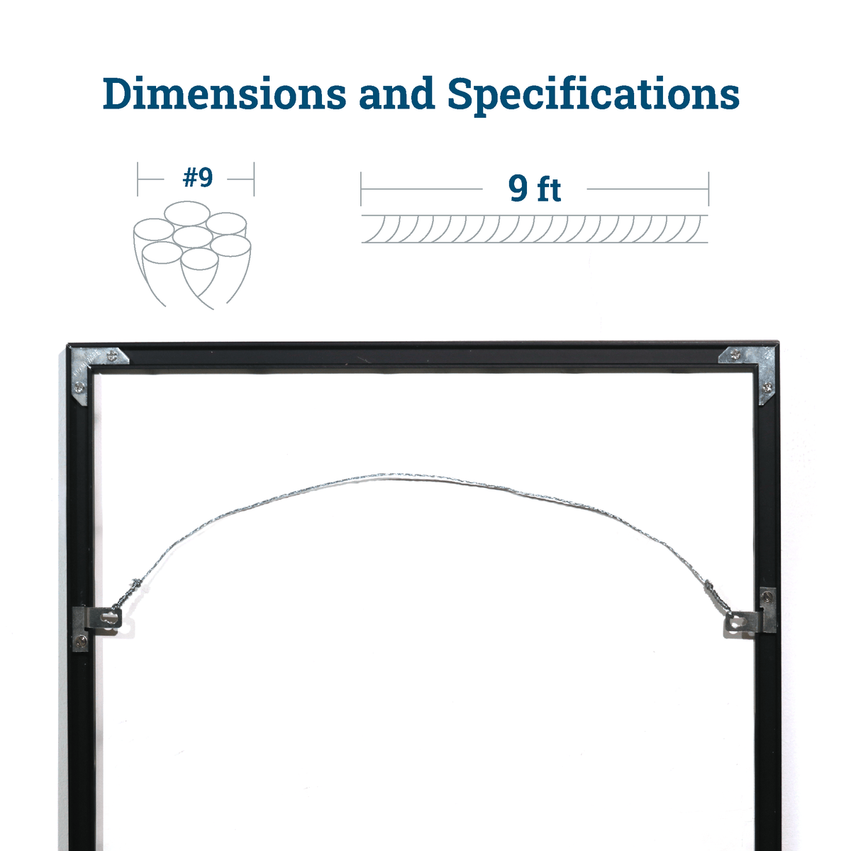 Stainless Steel Hanging Wire 9ft. - S-ROLL-5629 - Picture Hang Solutions