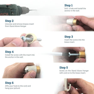 Stand Alone Gallery Nylon Cable - S-GS3-N72 - Picture Hang Solutions