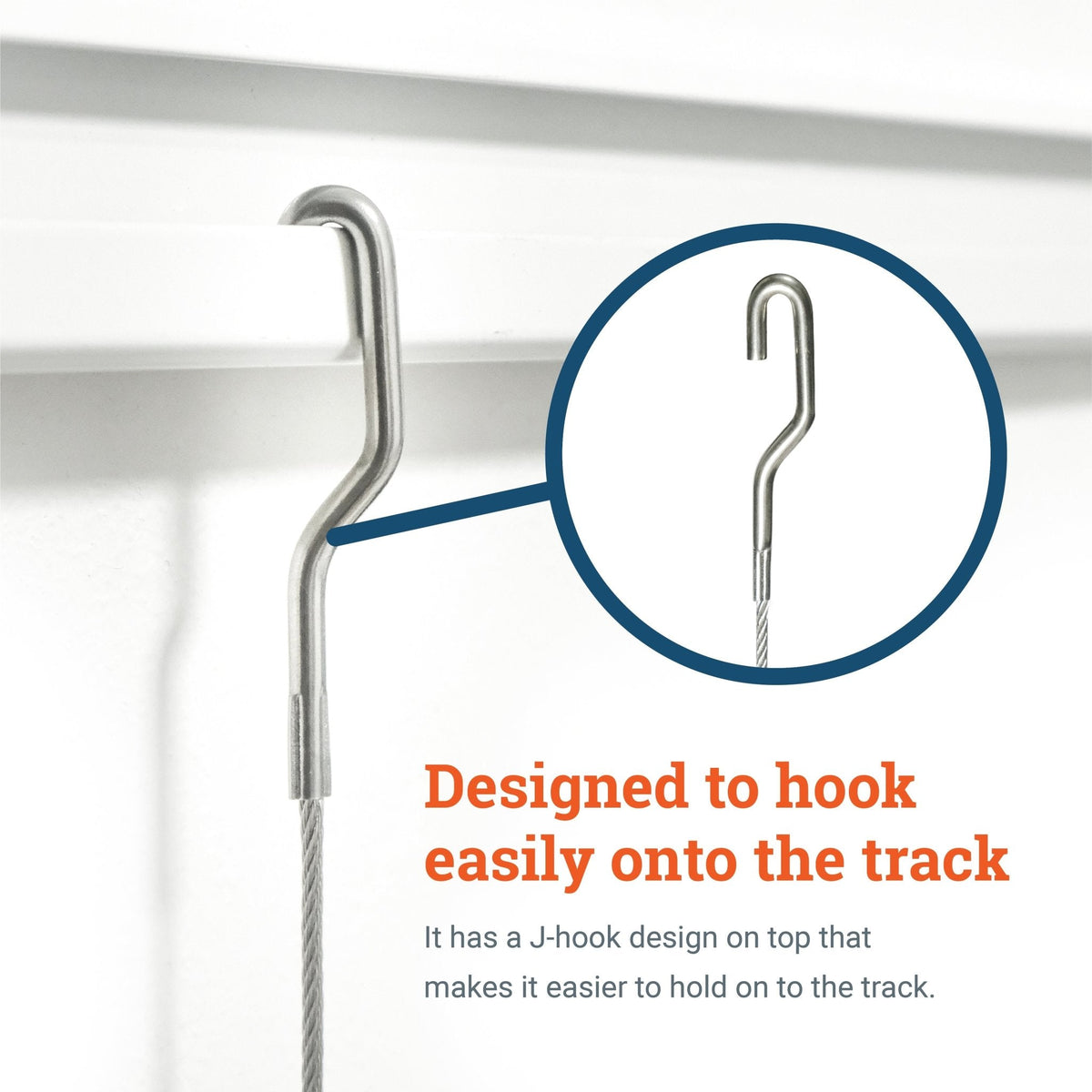 Steel Cord 72 - Inch With Large Hook - S-GSC-S004 - Picture Hang Solutions