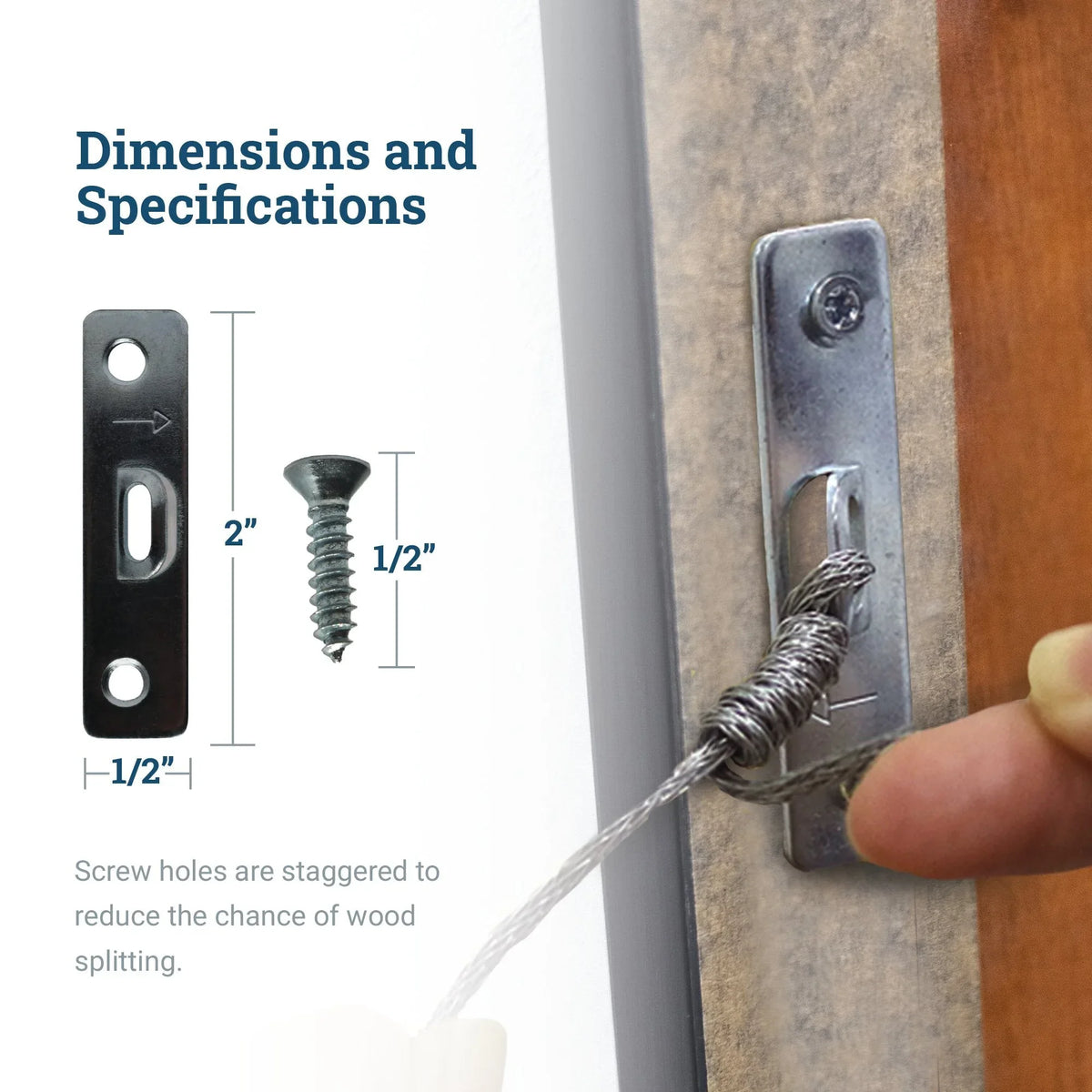 Super Steel 2 - Hole Wire Hanger - S-HWR-107X - Picture Hang Solutions