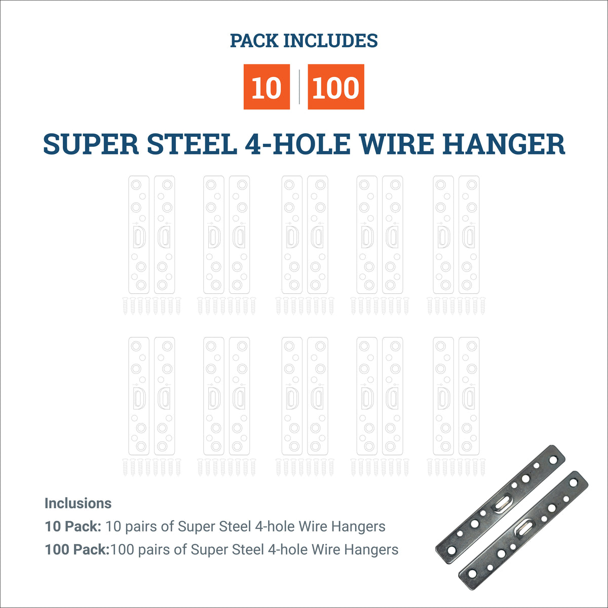 Super Steel 4-Hole Wire Hanger