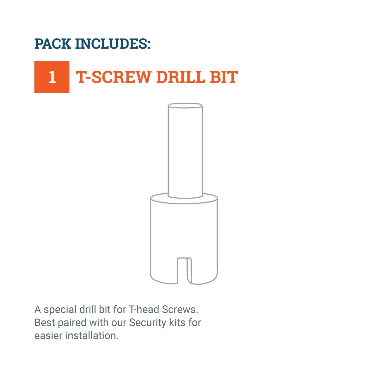 T - Head Screw Drill Bit - S-HWR-TSCRDRBIT - Picture Hang Solutions