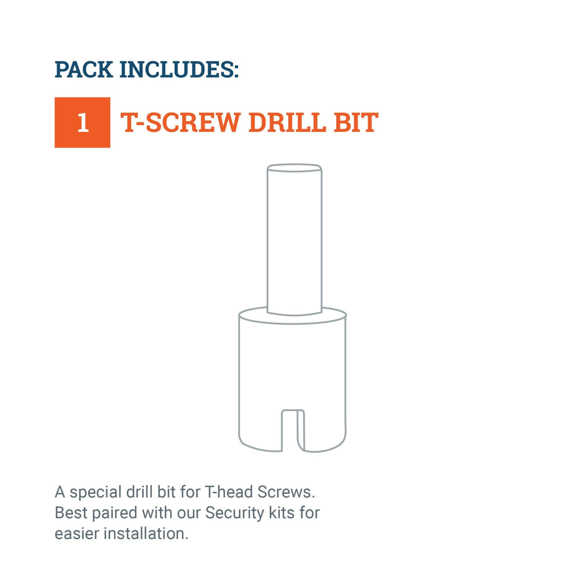 T-Head Screw Drill Bit - HWR-TSCRDRBIT - Picture Hang Solutions