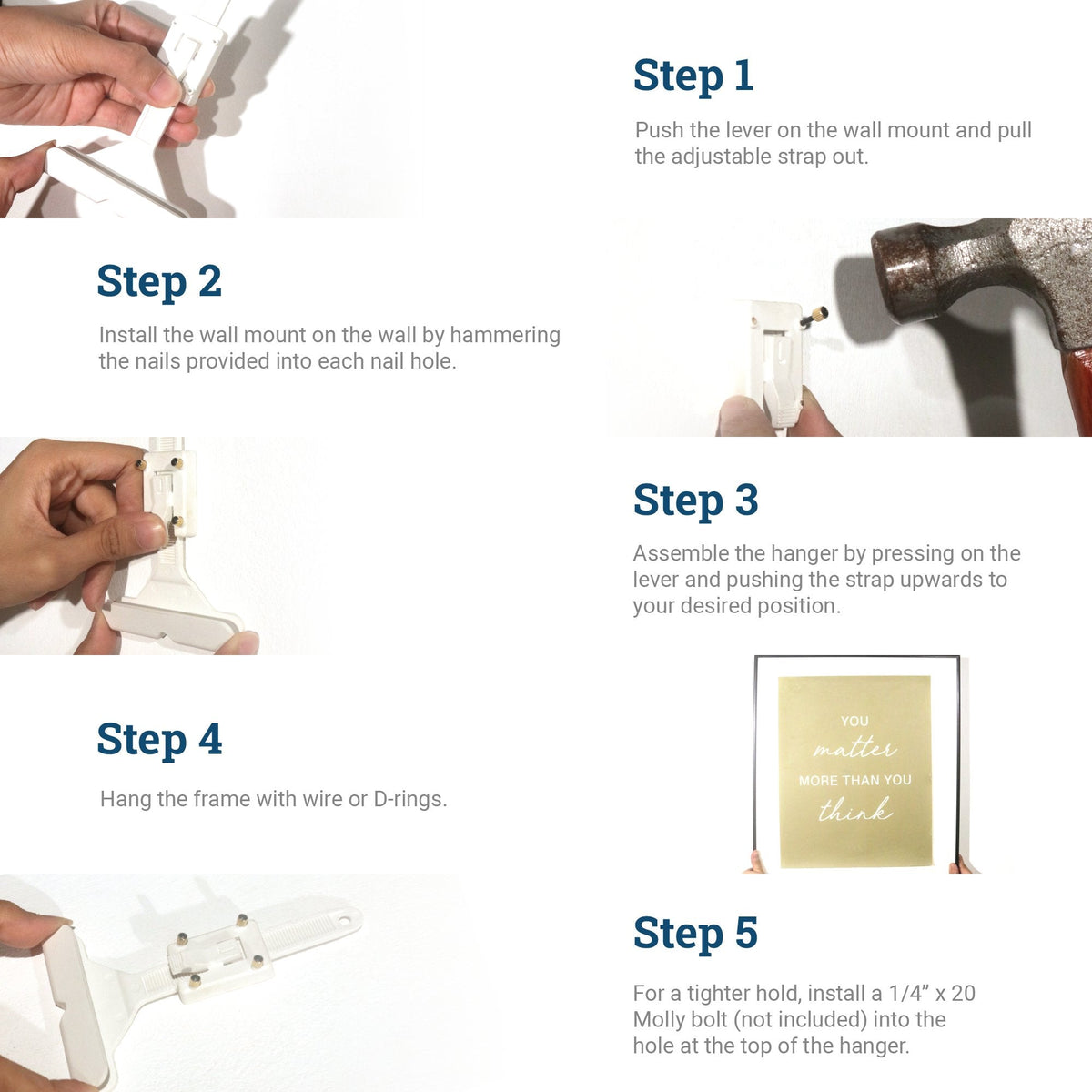 T - Strap Adjustable Hanger - S-HWR-191 - Picture Hang Solutions