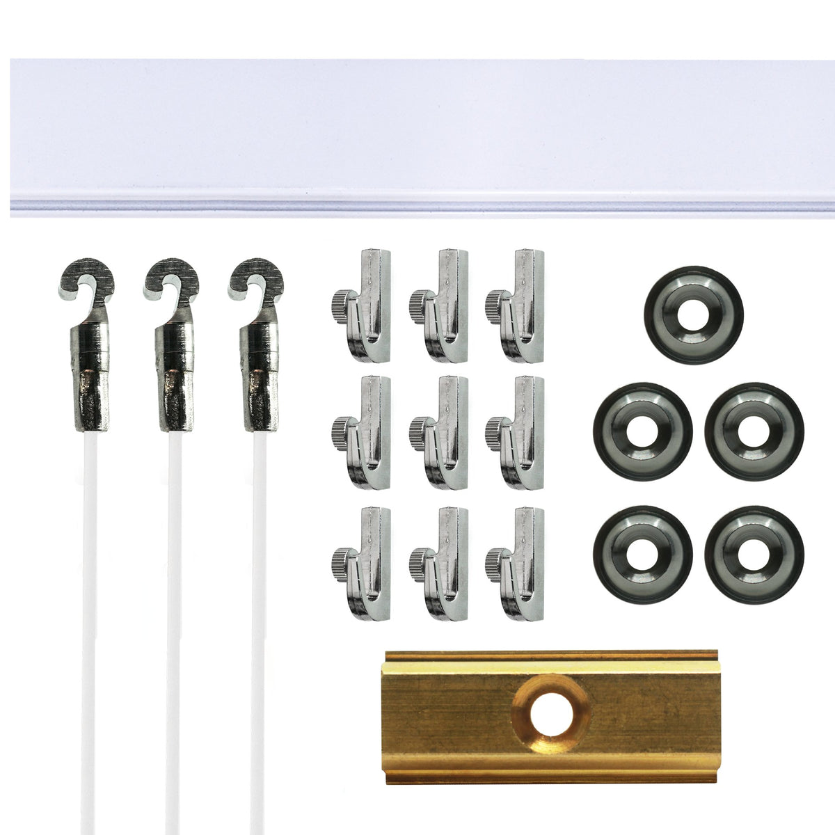 Track 100 Kit With Nylon Cords And Hardware - GSW-TR00-KITN - Picture Hang Solutions