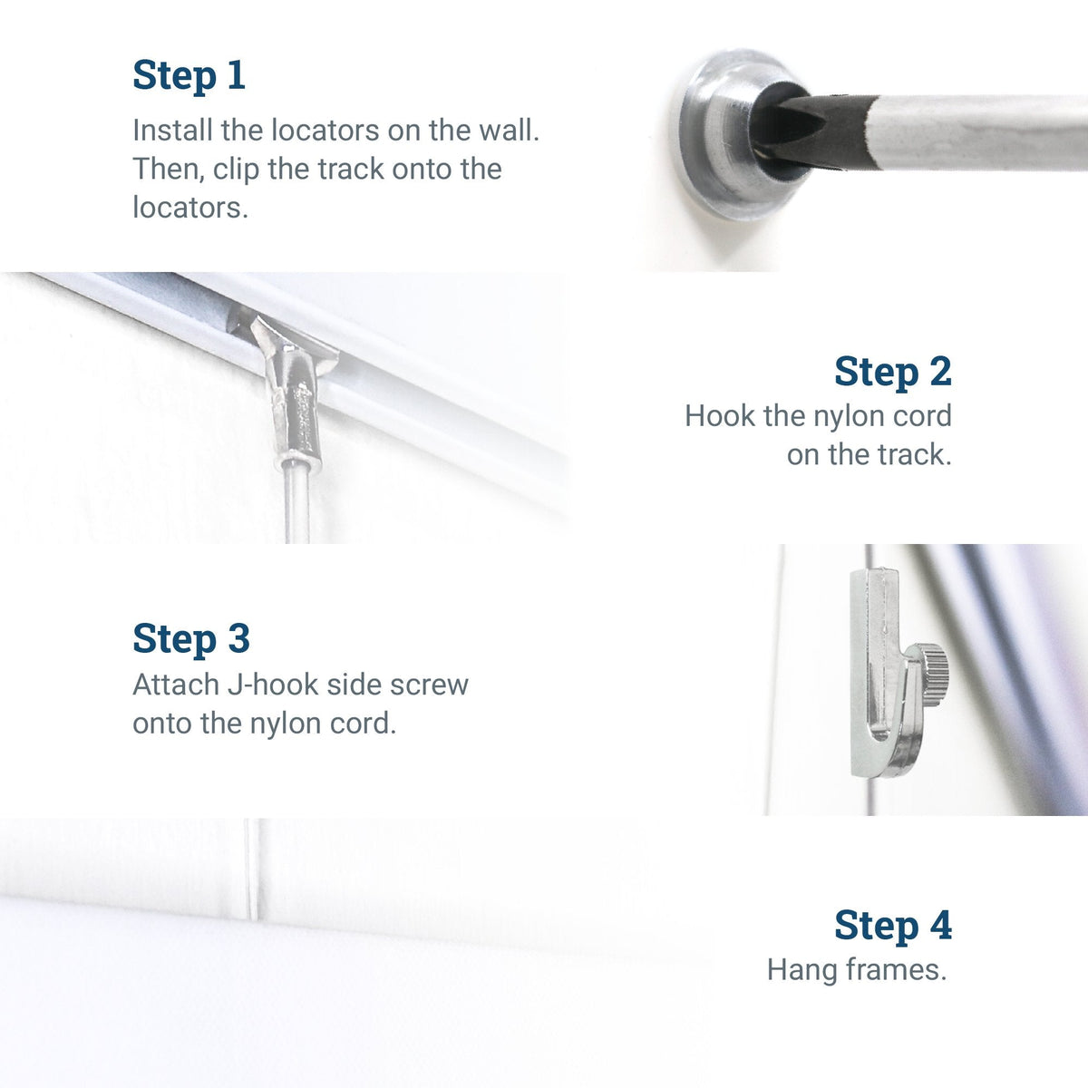 Track 100 Kit With Nylon Cords And Hardware - S-GSW-TR00-KITN - Picture Hang Solutions