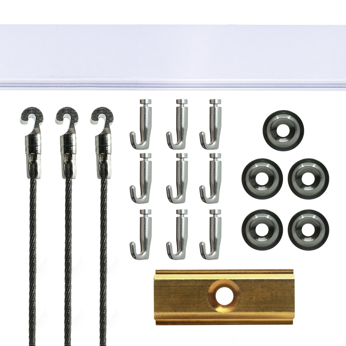 Track 100 Kit With Steel Cords And Hardware - GSW-TR00-KITS - Picture Hang Solutions