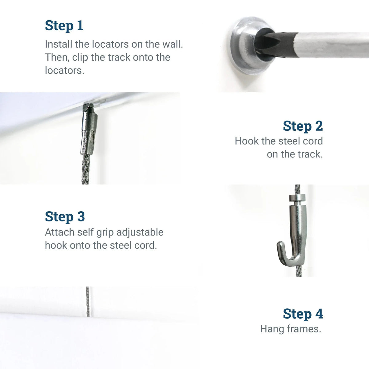 Track 100 Kit With Steel Cords And Hardware - S-GSW-TR00-KITS - Picture Hang Solutions