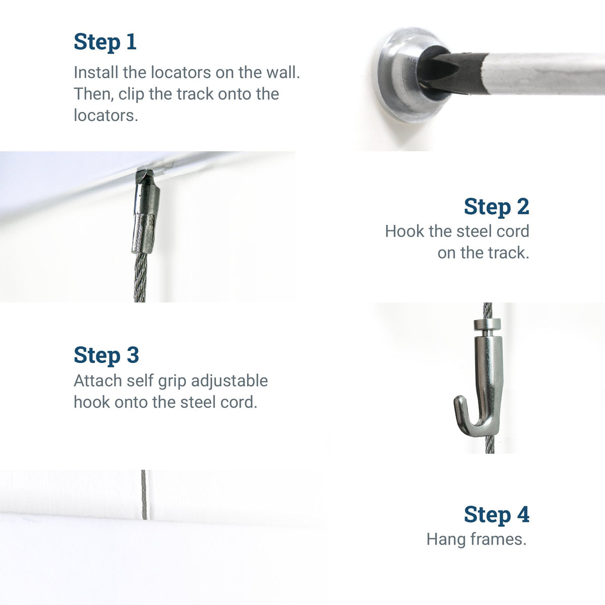 Track 100 Kit With Steel Cords And Hardware - S-GSW-TR00-KITS - Picture Hang Solutions