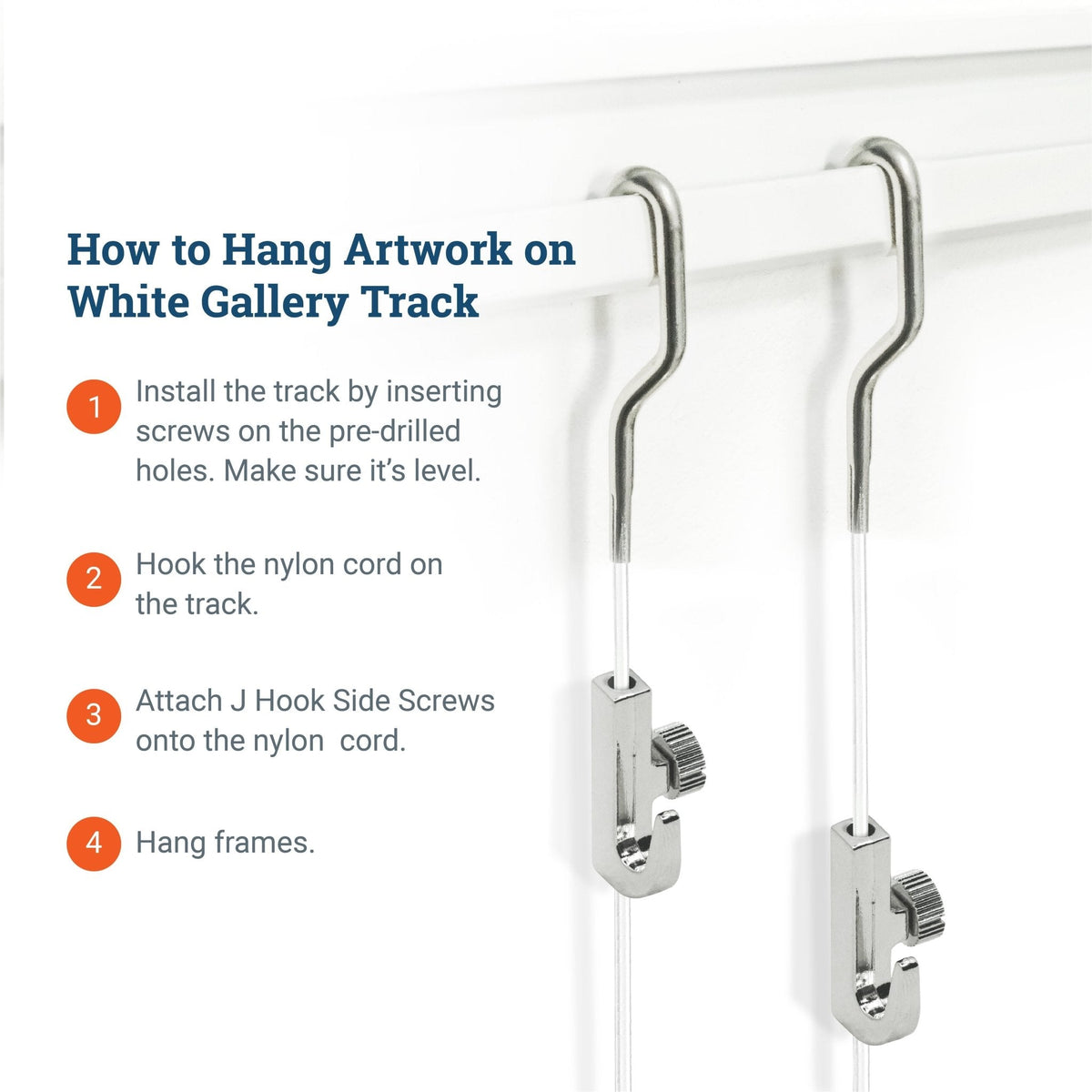 Track 101 Kit With Nylon Cords And Hardware - S-GSW-TR01-KITN - Picture Hang Solutions