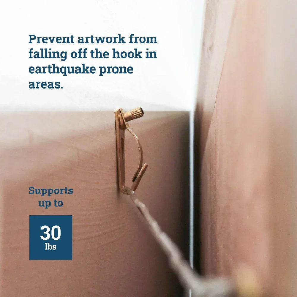 Tremor Hook 30 lb Brass - S-TH-30X - Picture Hang Solutions
