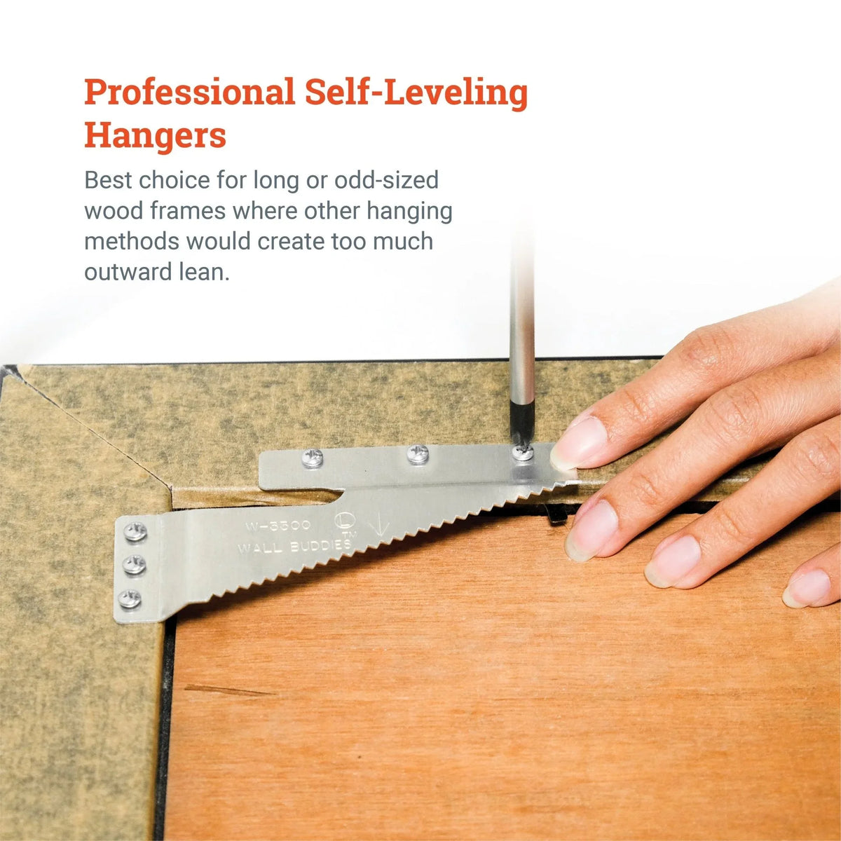 Wall Buddies Wood Large - 1 Pair - S-HWR-W-3300 - Picture Hang Solutions