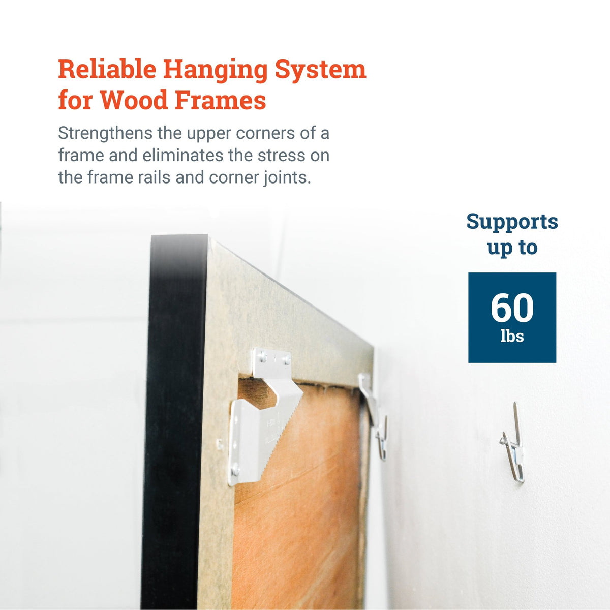 Wall Buddies Wood Large - 1 Pair - HWR-W-3300 - Picture Hang Solutions
