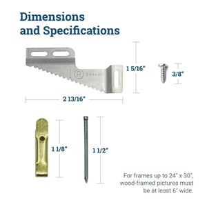 Wall Buddies Wood Small - 1 Pair - S-HWR-SW-4400 - Picture Hang Solutions