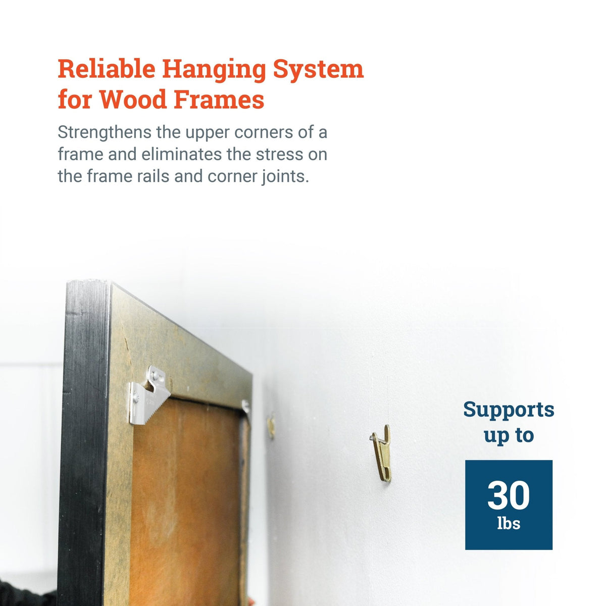 Wall Buddies Wood Small - 1 Pair - S-HWR-SW-4400 - Picture Hang Solutions