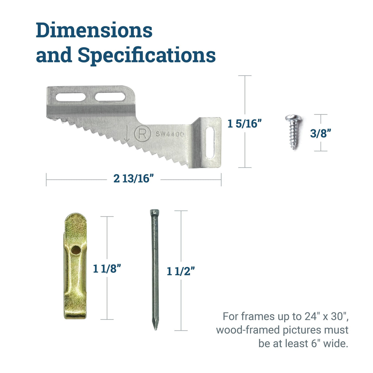 Wall Buddies Wood Small - 1 Pair - HWR-SW-4400 - Picture Hang Solutions