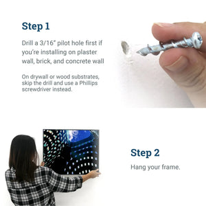 Wall Dog Screws - Best Wall Screws for Drywall, Plaster, and Masonry Wall - S-SC-WDSX - Picture Hang Solutions