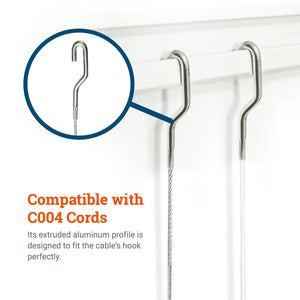 White Gallery Track T101 79 Inches - S-GSW-TR01 - Picture Hang Solutions
