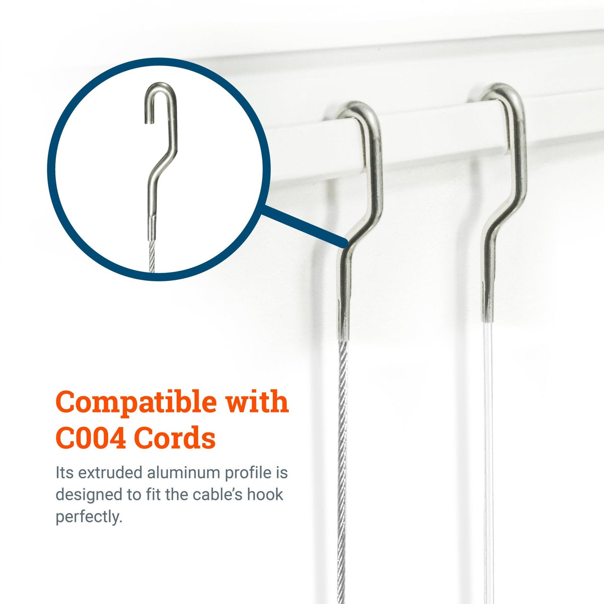 White Gallery Track T101 79 Inches - S-GSW-TR01 - Picture Hang Solutions