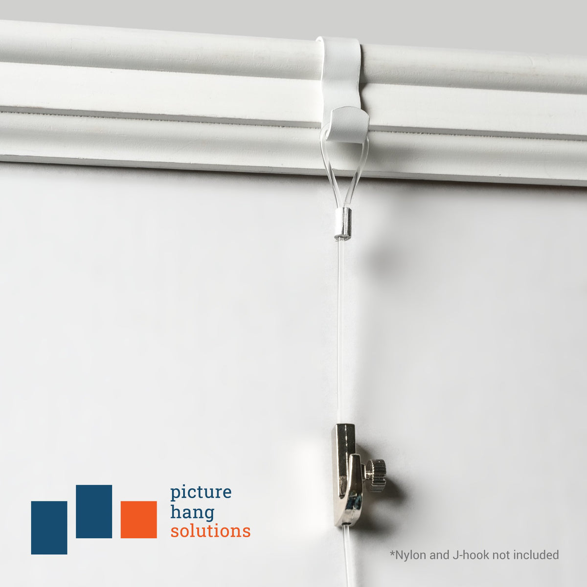 White Picture Rail Hook - HWR-2420X - Picture Hang Solutions