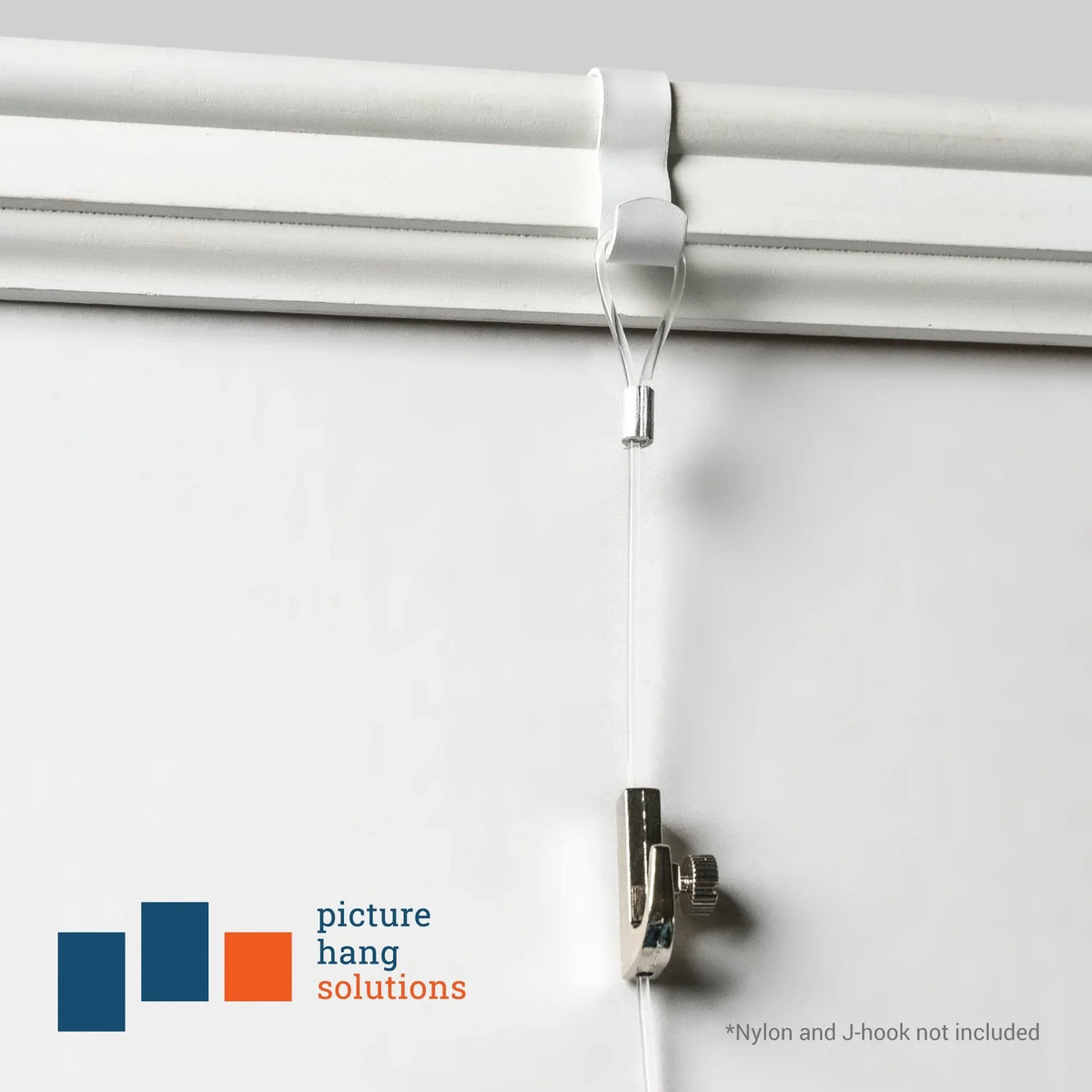 White Picture Rail Hook - S-HWR-2420X - Picture Hang Solutions