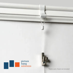 White Picture Rail Hook - S-HWR-2420X - Picture Hang Solutions