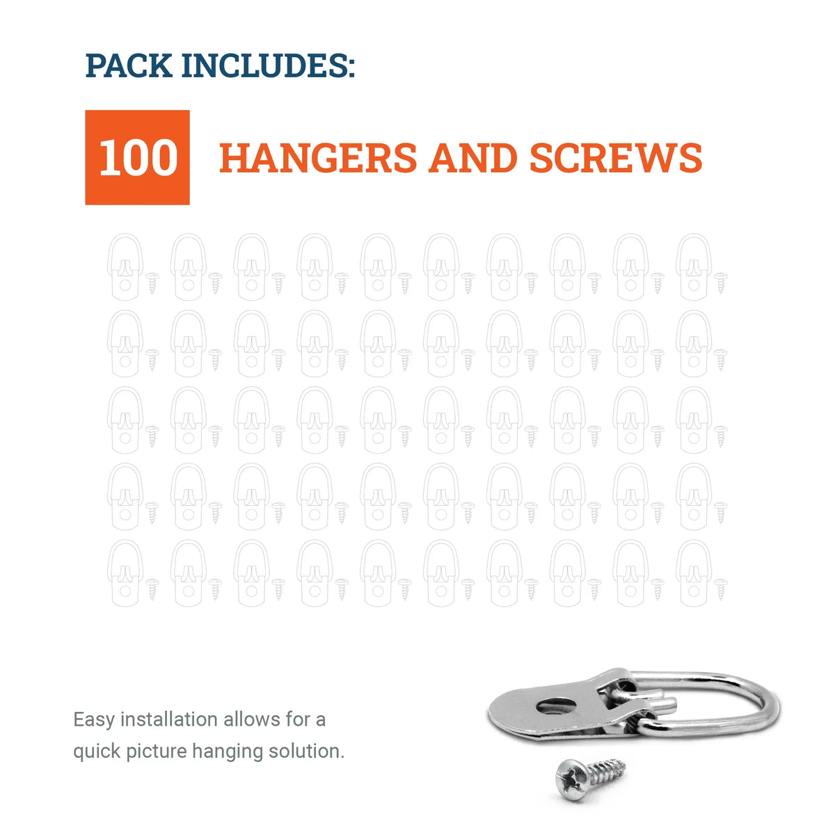 Wide 1 - Hole D - Ring - S-HWR-707X - Picture Hang Solutions