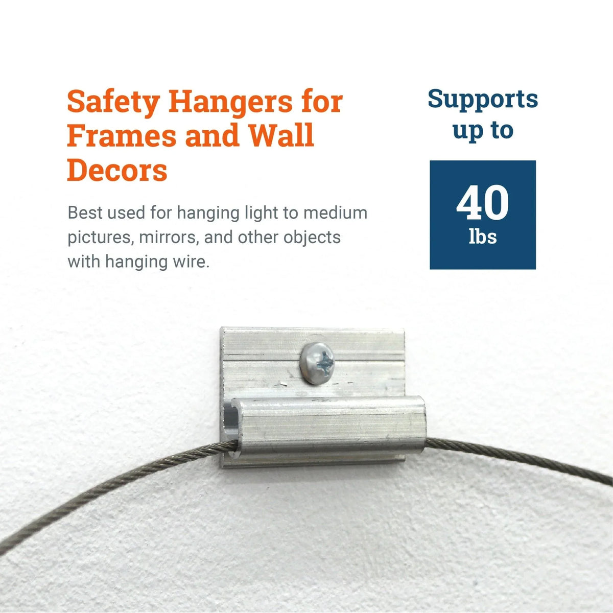 Wire Hanger 40 lbs - S-CLEAT-WD1M - Picture Hang Solutions
